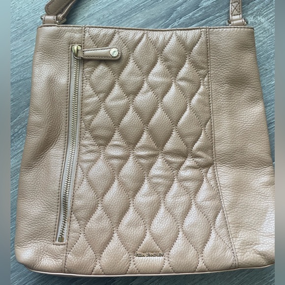 Vera Bradley Retired Spring 2016 Blush Pink Patten Peachy Tan Crossbody Satchel - Picture 2 of 5